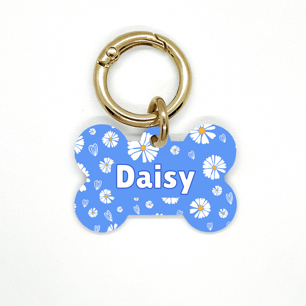 Blue Daisy Pet ID Tag