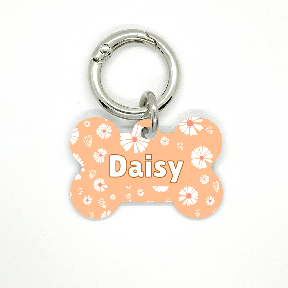 Orange Daisy Pet ID Tag - DogMe