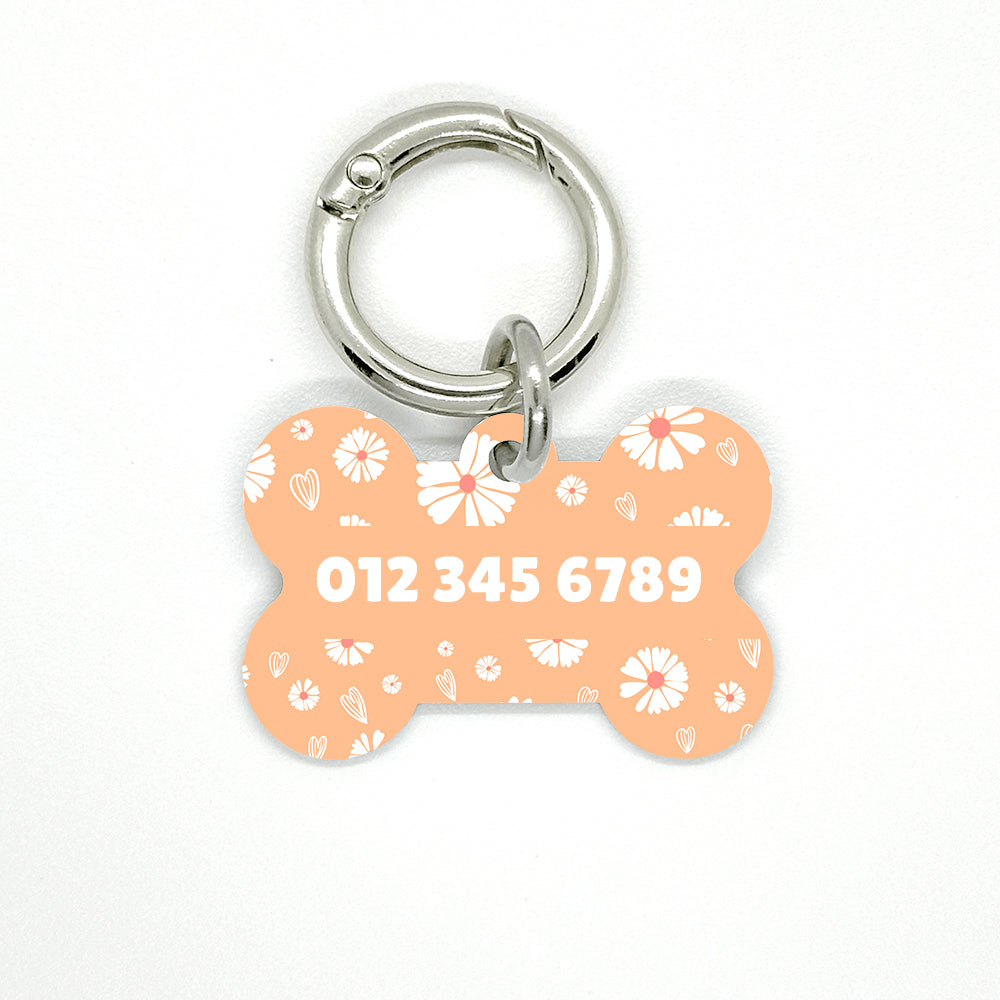 Orange Daisy Pet ID Tag - DogMe