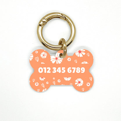 Orange Daisy Pet ID Tag