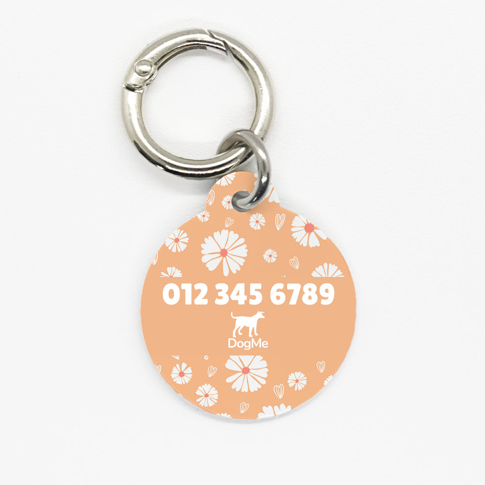 Orange Daisy Pet ID Tag - DogMe