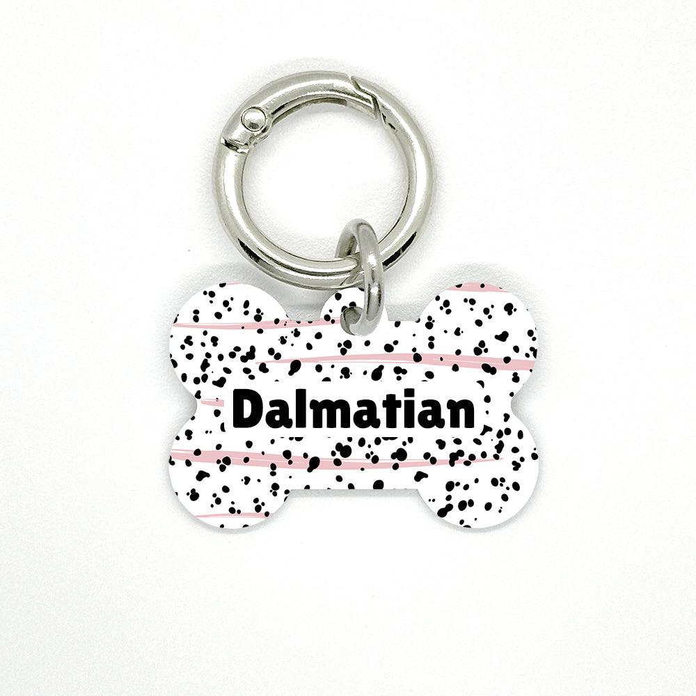 Pink Dalmatian Pet ID Tag - DogMe