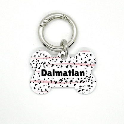 Pink Dalmatian Pet ID Tag - DogMe