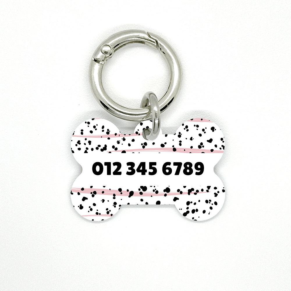 Pink Dalmatian Pet ID Tag - DogMe