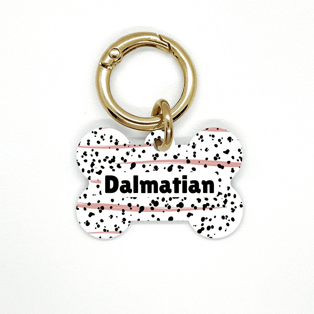 Pink Dalmatian Pet ID Tag