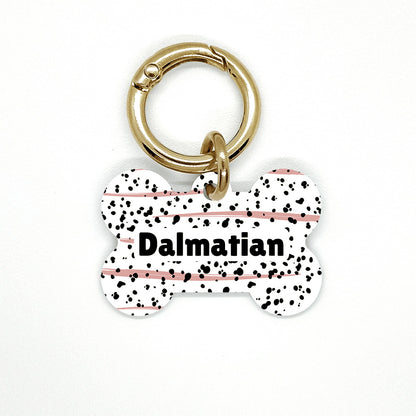 Pink Dalmatian Pet ID Tag