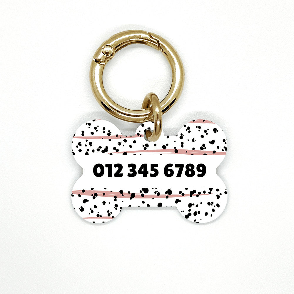 Pink Dalmatian Pet ID Tag