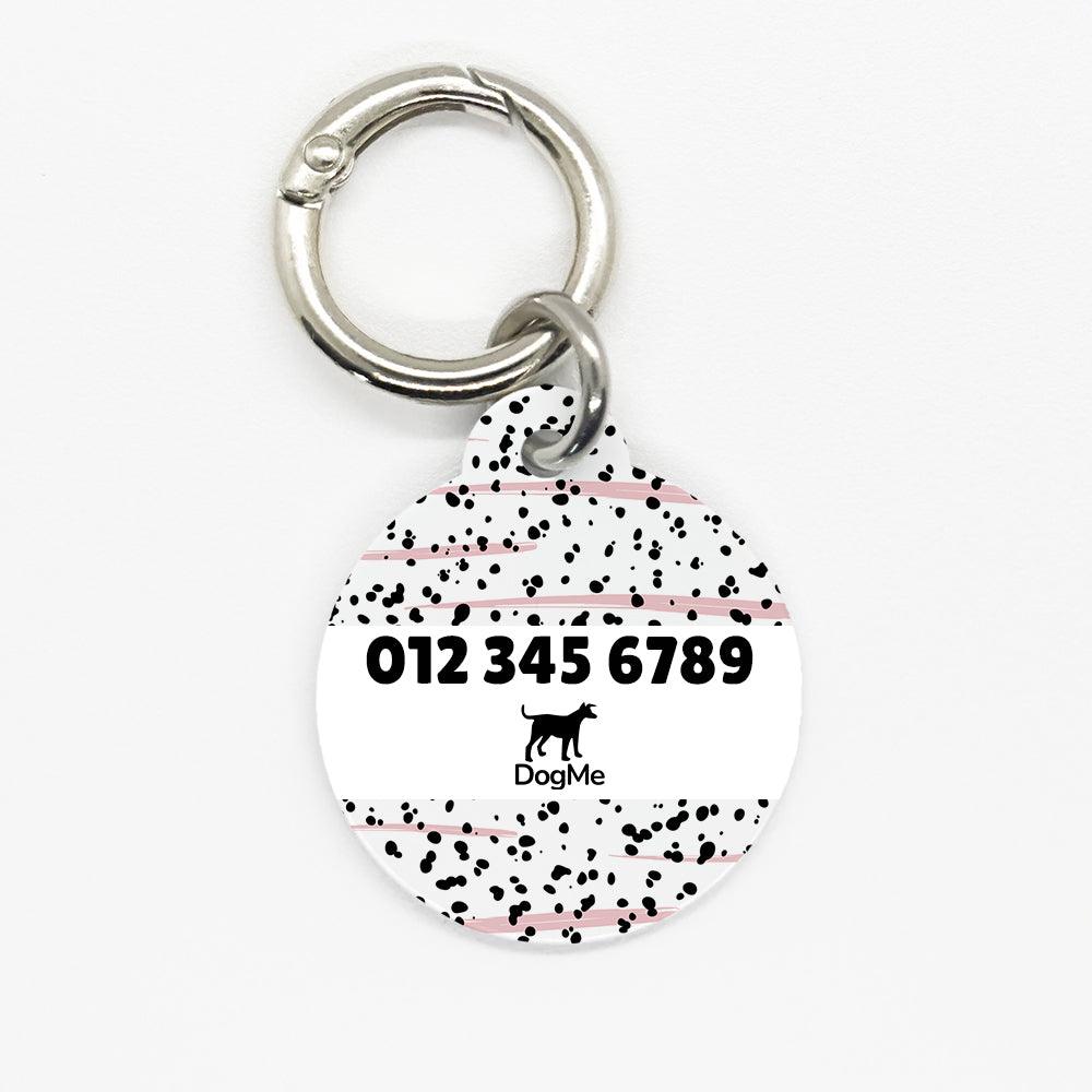 Pink Dalmatian Pet ID Tag - DogMe