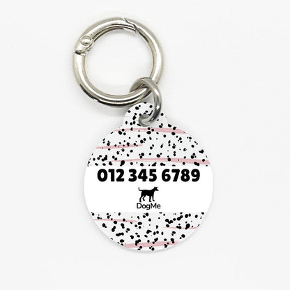 Pink Dalmatian Pet ID Tag - DogMe