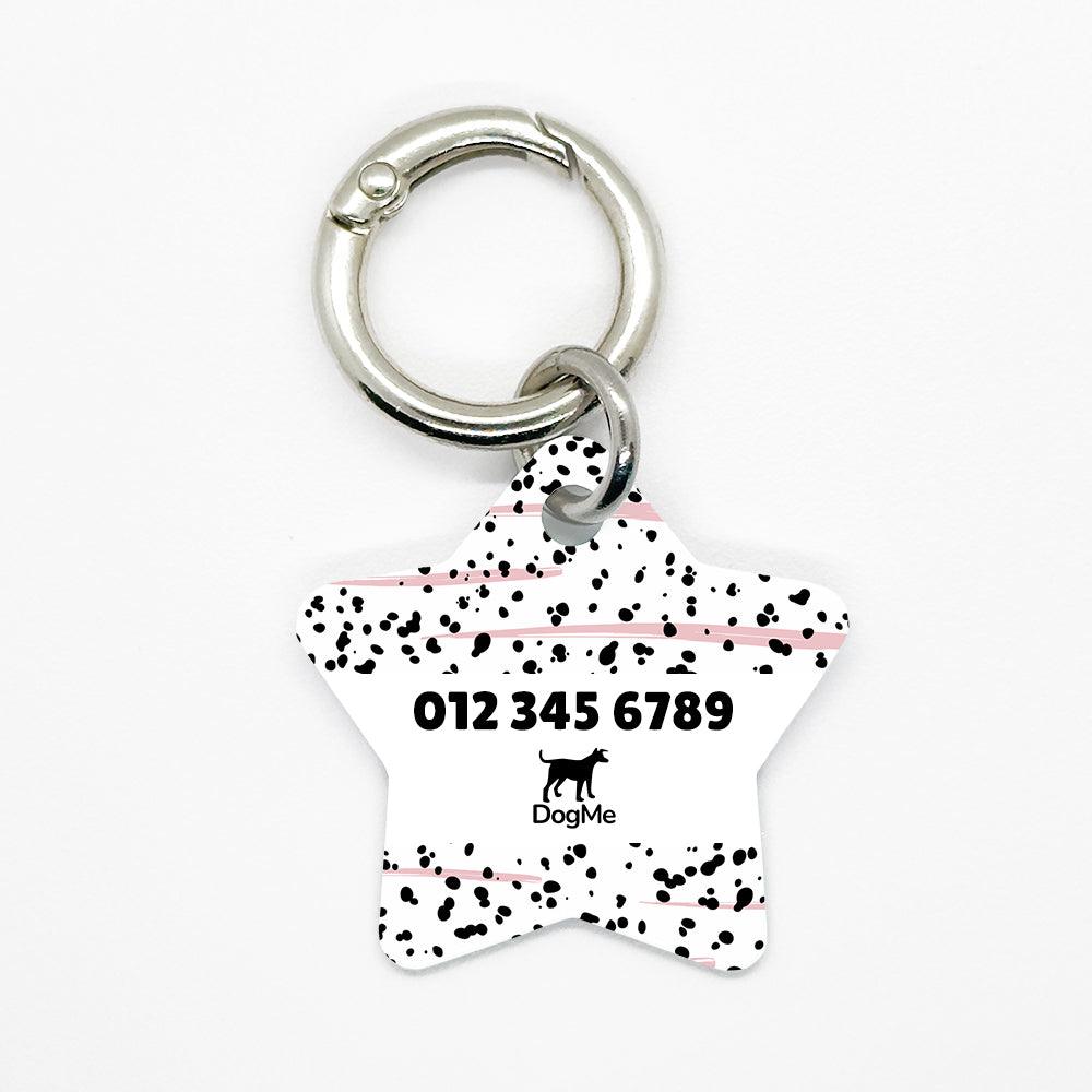 Pink Dalmatian Pet ID Tag - DogMe