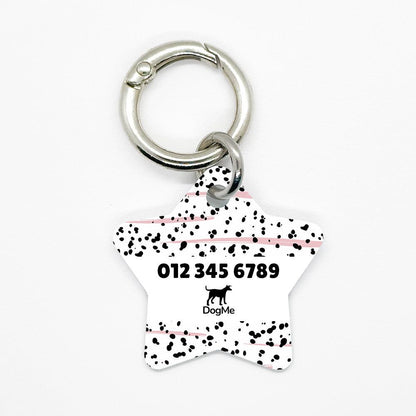 Pink Dalmatian Pet ID Tag - DogMe