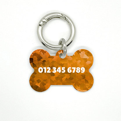 Orange Disco Pet ID Tag - DogMe