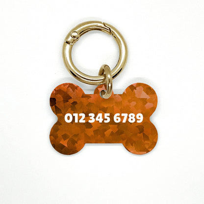Orange Disco Pet ID Tag