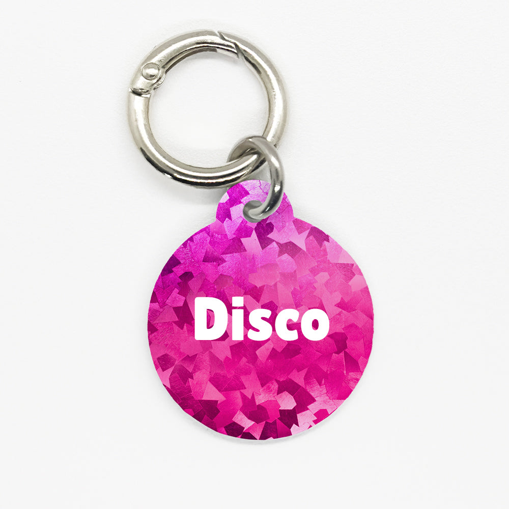 Pink Disco Pet ID Tag - DogMe