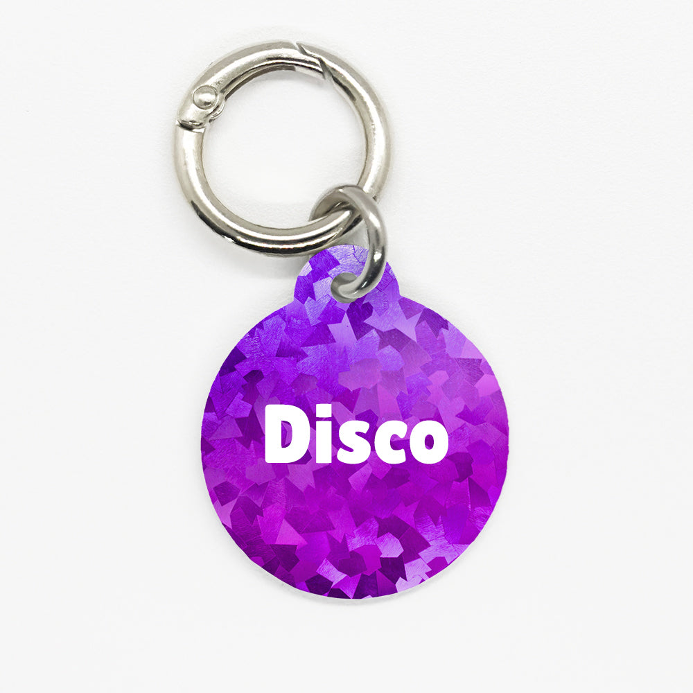 Purple Disco Pet ID Tag - DogMe