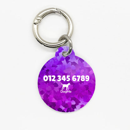 Purple Disco Pet ID Tag - DogMe