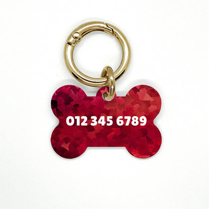 Red Disco Pet ID Tag