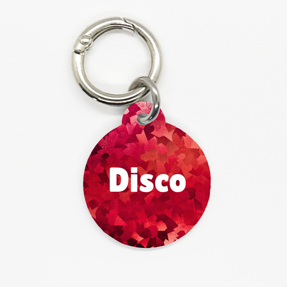 Red Disco Pet ID Tag - DogMe