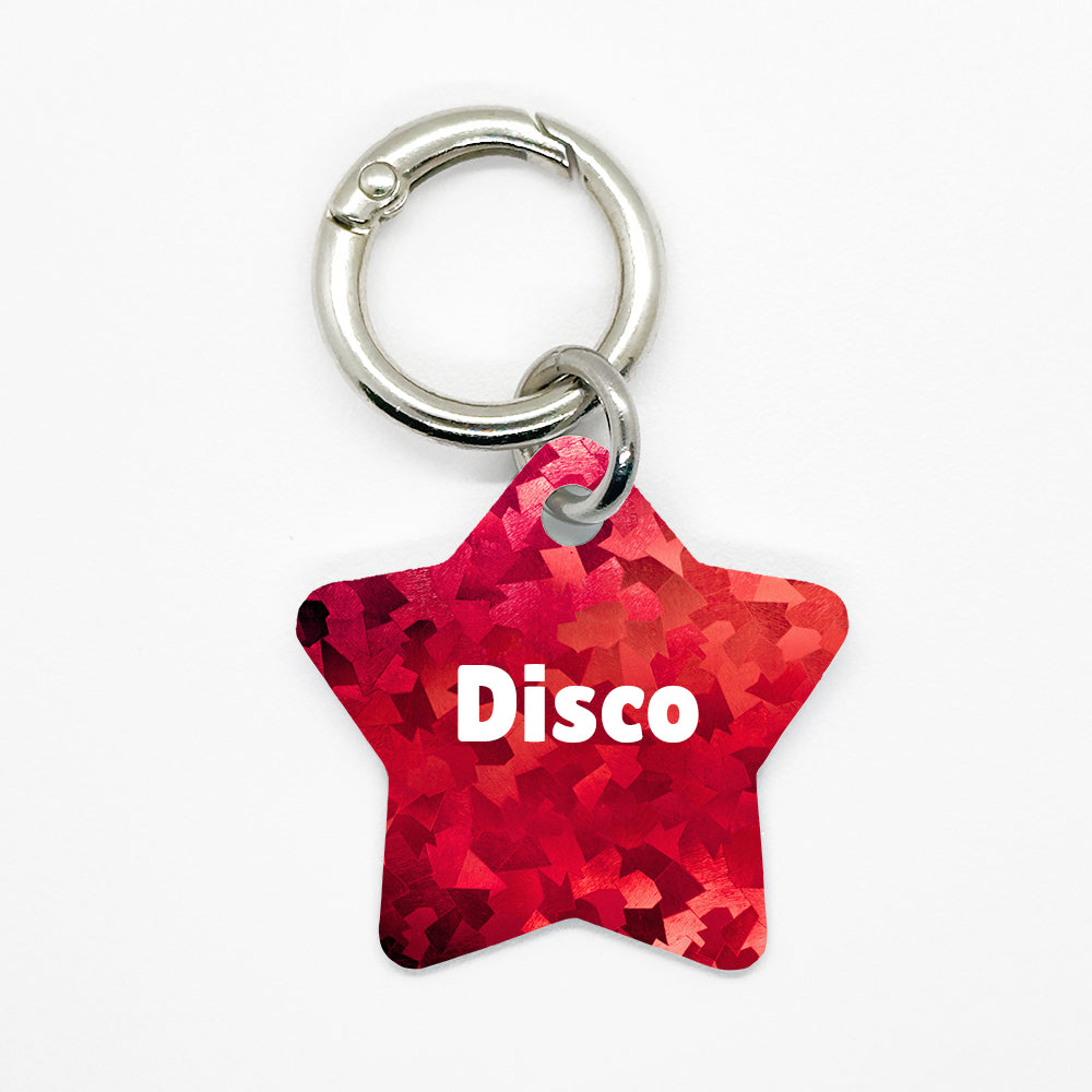 Red Disco Pet ID Tag - DogMe
