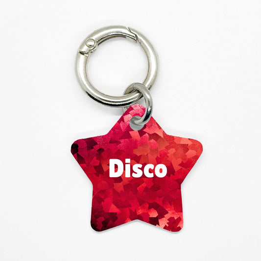 Red Disco Pet ID Tag - DogMe