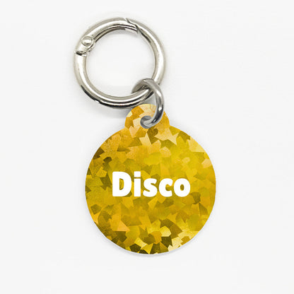 Yellow Disco Pet ID Tag - DogMe