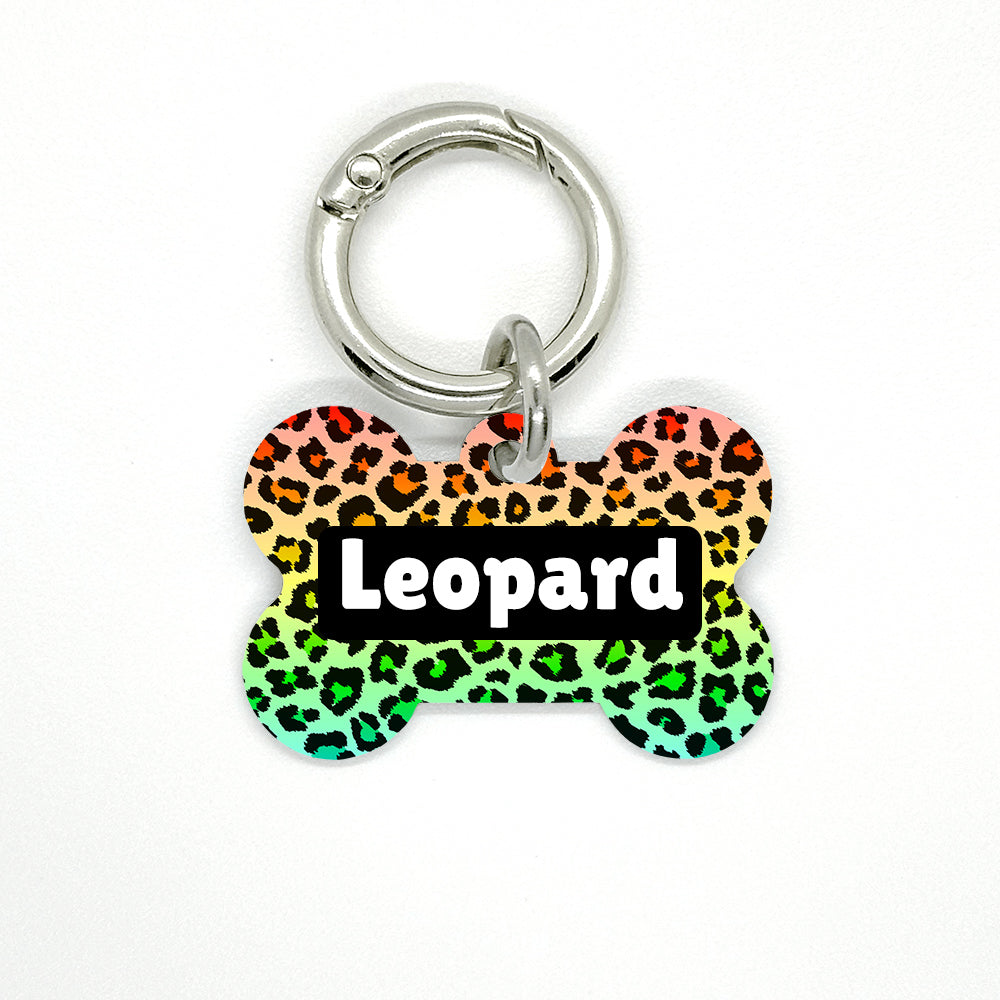 Rainbow Leopard Pet ID Tag - DogMe