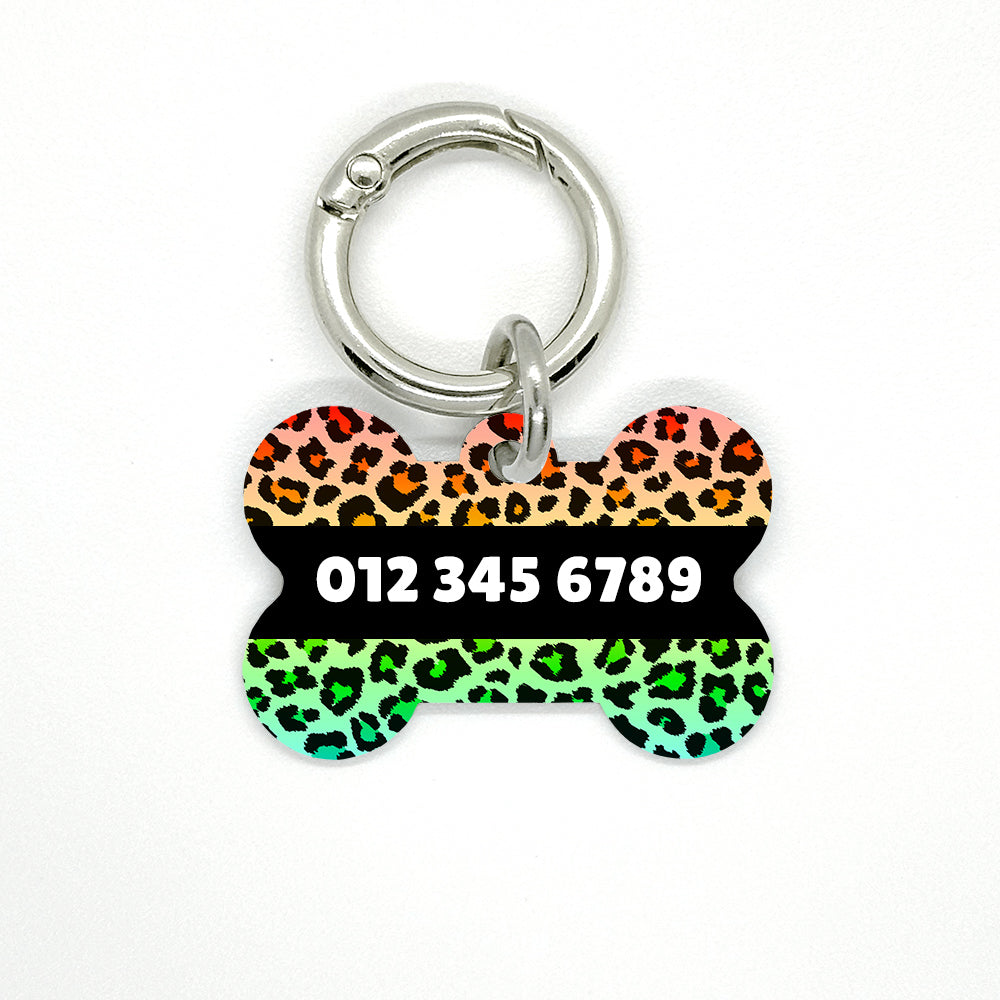 Rainbow Leopard Pet ID Tag - DogMe