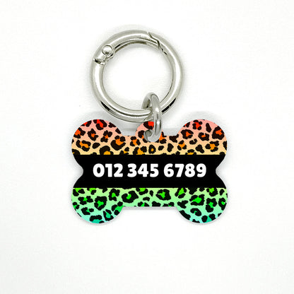 Rainbow Leopard Pet ID Tag - DogMe