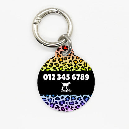 Rainbow Leopard Pet ID Tag - DogMe