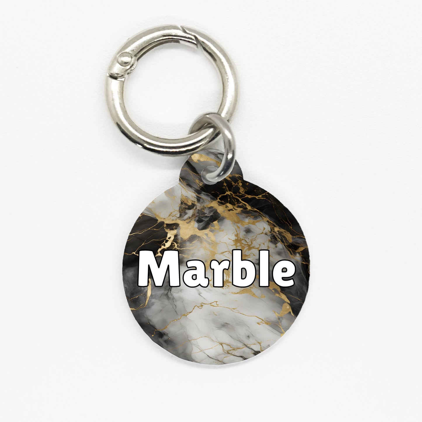 Black Marble Pet ID Tag - DogMe