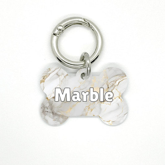 Grey Marble Pet ID Tag - DogMe