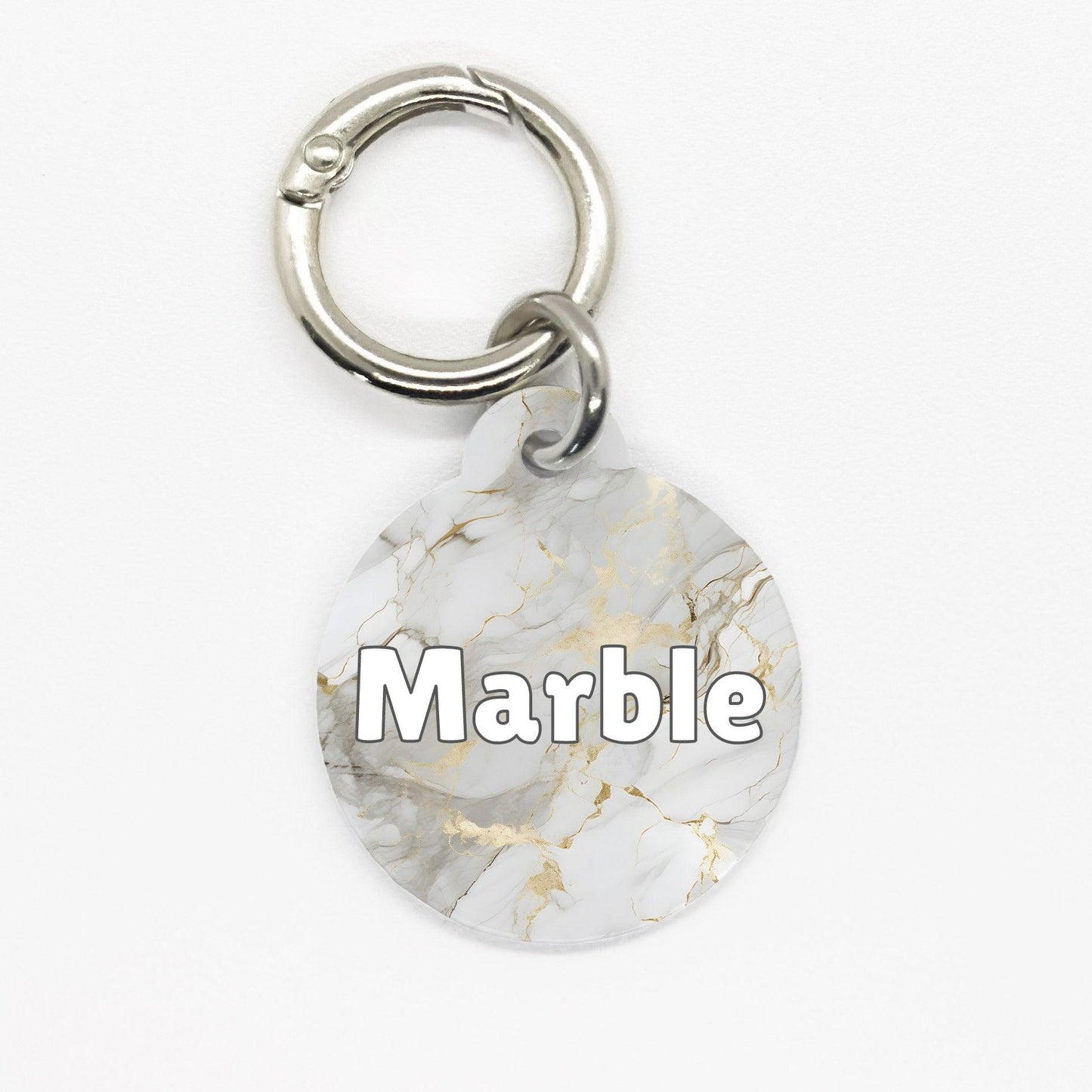 Grey Marble Pet ID Tag - DogMe