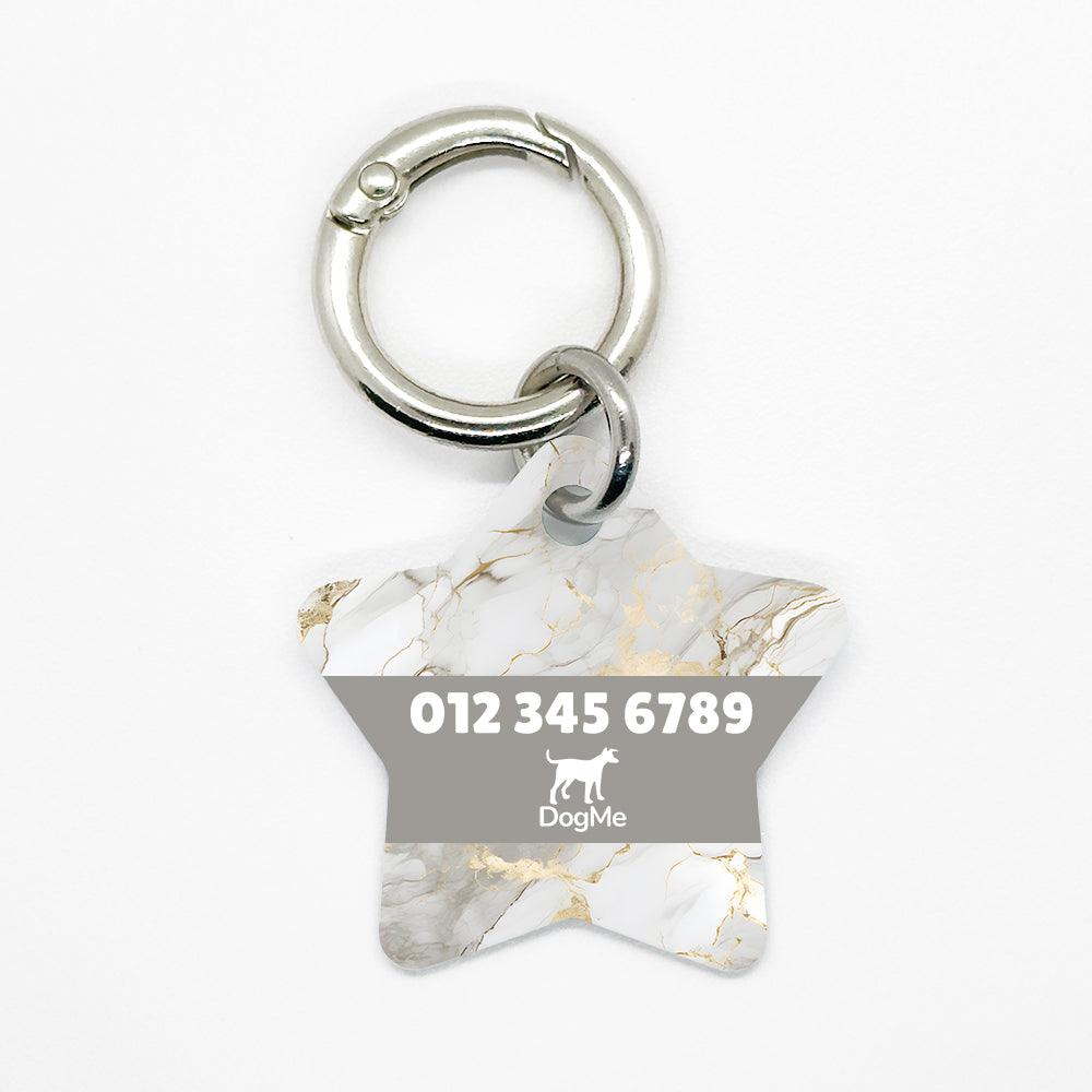 Grey Marble Pet ID Tag - DogMe
