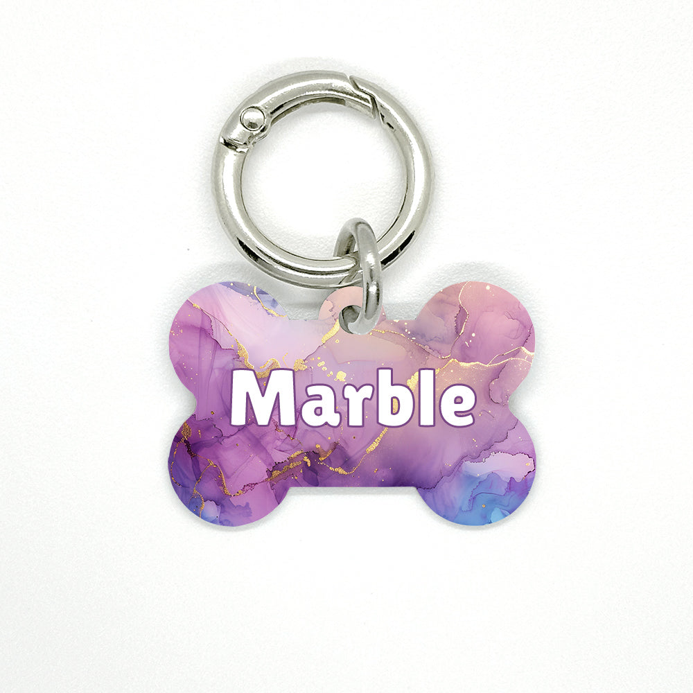 Purple & Blue Marble Pet ID Tag - DogMe