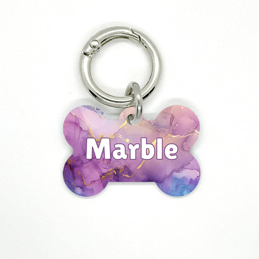 Purple & Blue Marble Pet ID Tag - DogMe