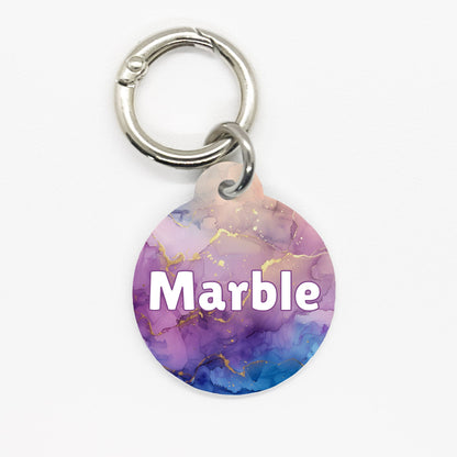 Purple & Blue Marble Pet ID Tag - DogMe