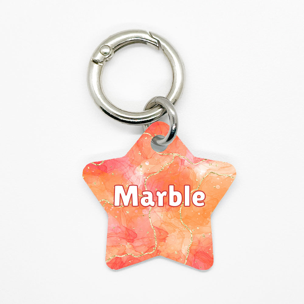 Orange Marble Pet ID Tag - DogMe