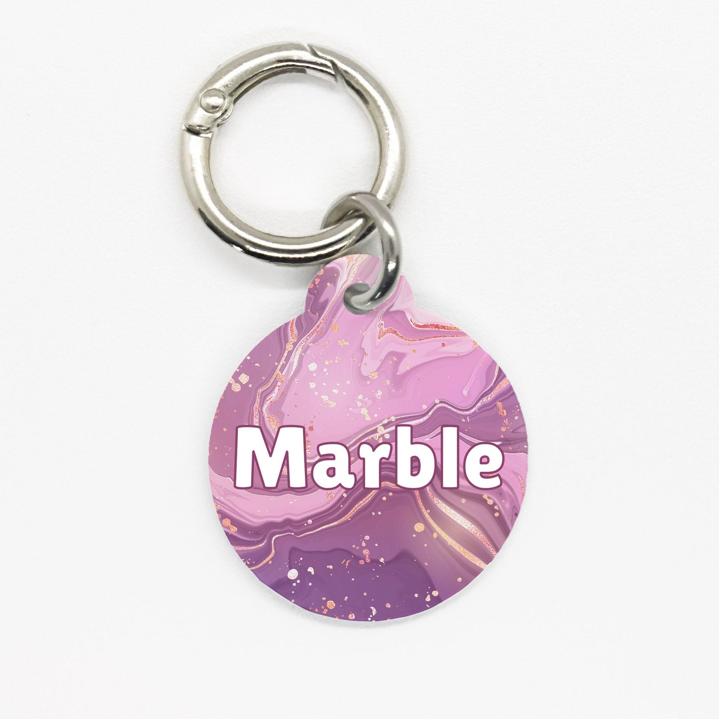 Pink Marble Pet ID Tag - DogMe