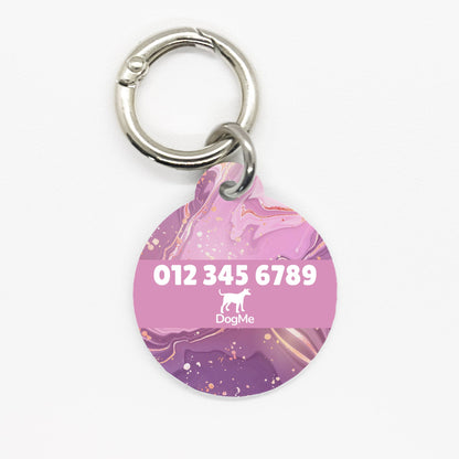 Pink Marble Pet ID Tag - DogMe