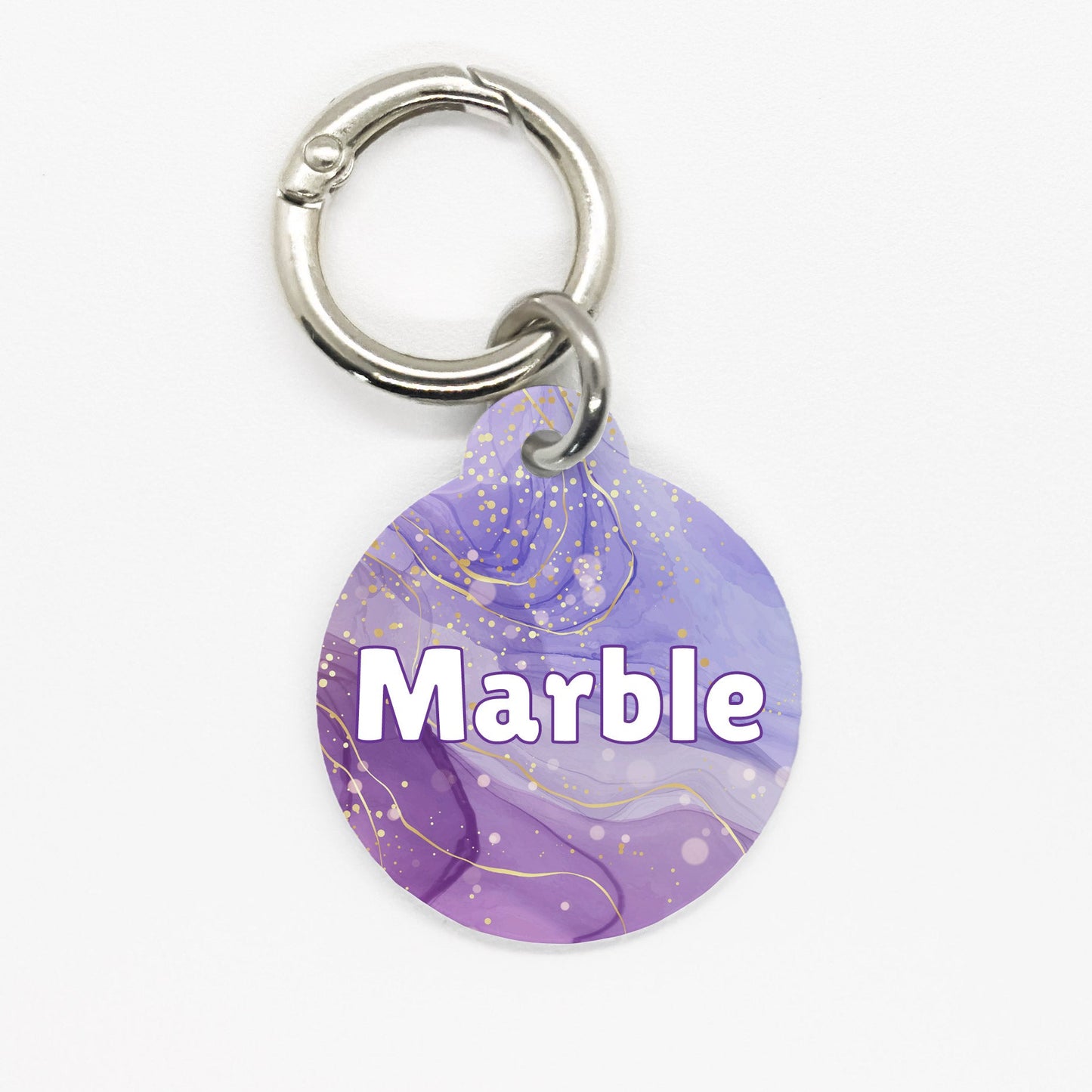 Purple Marble Pet ID Tag - DogMe