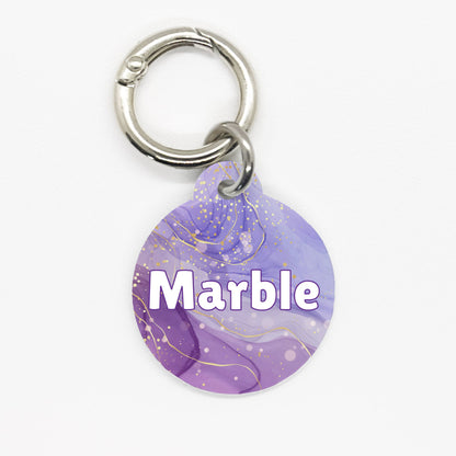 Purple Marble Pet ID Tag - DogMe